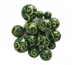 Spirales Perles en bois - Spirales - Jaune et vert Babachic by Moodywood