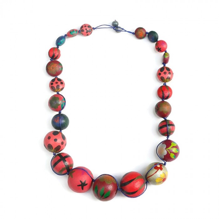 Short Round necklace - Cherry