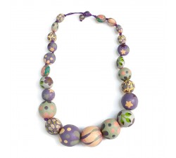 Short Round necklace - Lilac