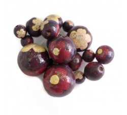 Flowers Wooden beads - Ballerina - Plum Babachic by Moodywood