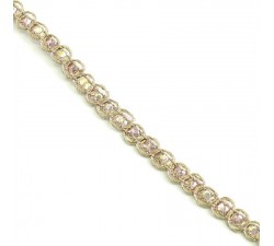 Braid Indian braid - Diamonds - Light pink - 6 mm