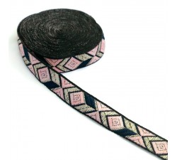 Ribbons Graphic ribbon - Pink - 20 mm babachic