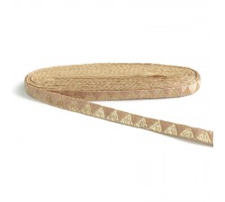 Braid Golden ribbon in lurex thread in the shape of a triangle - 15 mm