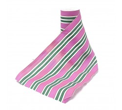 Striped recicled plastic Striped recycled fabric pink and green babachic