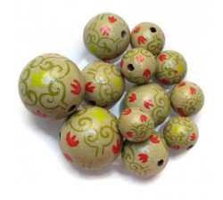 Royal Royal wooden beads - Green Babachic by Moodywood