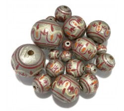 Chandelle Lantern wooden beads - Plateado Babachic by Moodywood