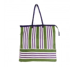 Green and purple square classic tote bag
