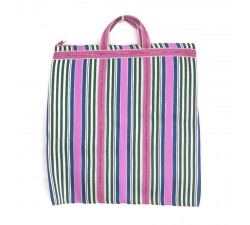 Tote bags Bolso indio simple con rayas rosa, verde y azul Babachic by Moodywood