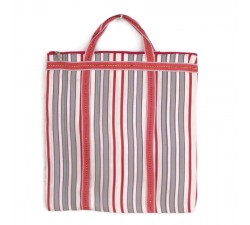 Tote bags Cabas indien simple rayé rouge et blanc Babachic by Moodywood