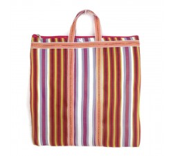 Tote bags Cabas indien simple rayé multicouleur Babachic by Moodywood