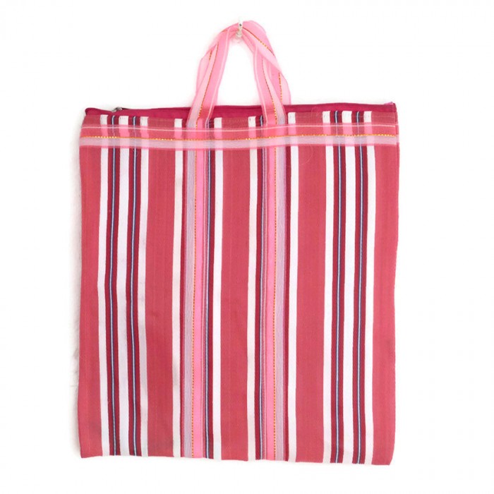 Pink Indian striped simple bag