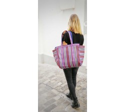 Tote bags Cabas simple prune et violet Babachic by Moodywood