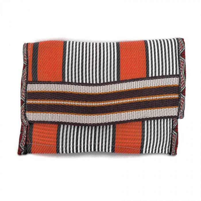 Ethnic orange and black purse