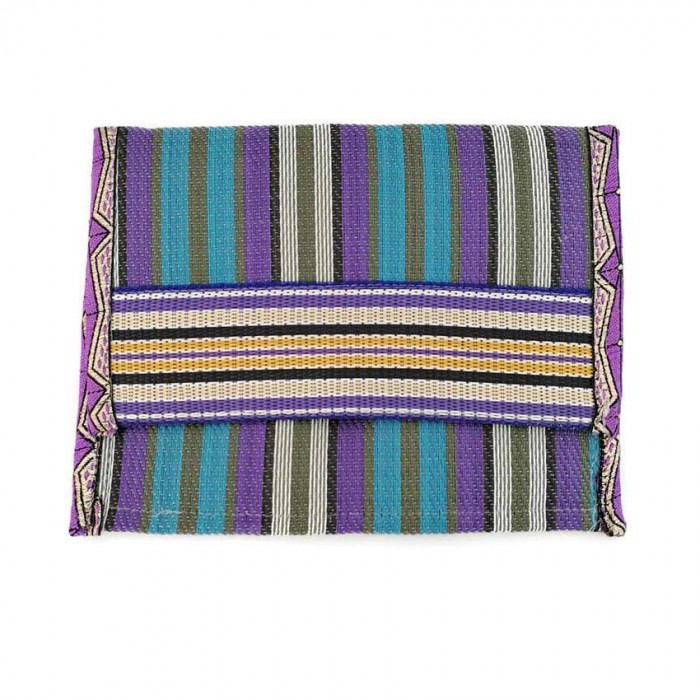 Ethnic purple and blue purse