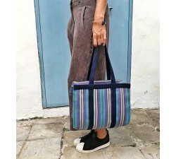 Tote bags Bolsa de mano o bolsa de almacenamiento pequeña azul y morado Babachic by Moodywood