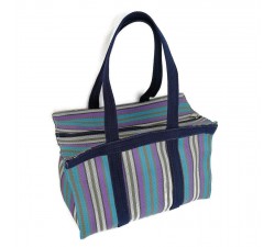 Blue and purple handbag or small storage bag