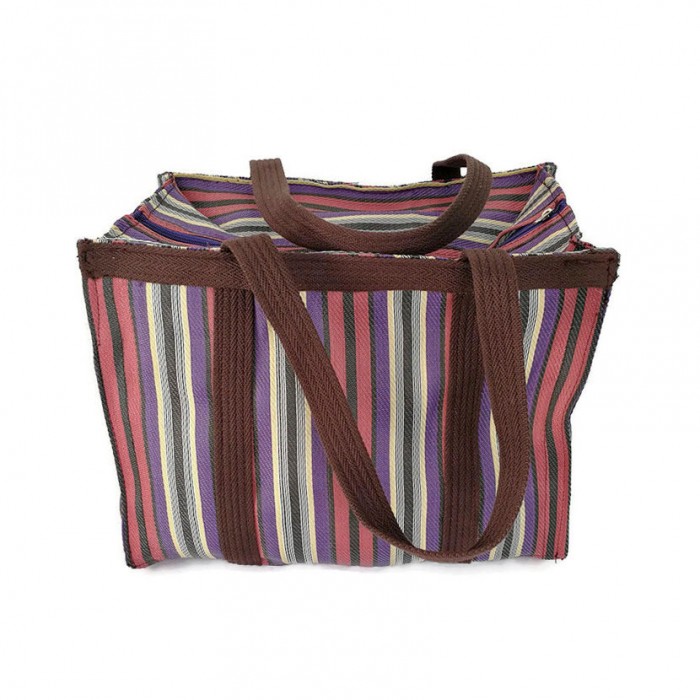 Plum and purple handbag or small storage bag