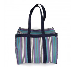 Sac cabas ou sac de rangement moyen format bleu et violet