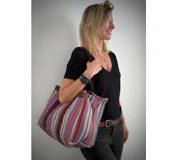 XXL bags Sac cabas ou sac de rangement moyen format prune et violet Babachic by Moodywood