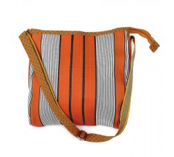 Tote bags Orange and black bag with long handle. Babachic by Moodywood
