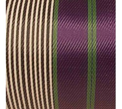 Home Canvas of recycled plastic fabris in black, white, purple and green stripes. a DIY must have for bags'makers.