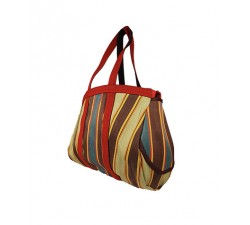 Home Bulbi Bag - Daark stripes is a bowling style bag made of reprocessed plastic wastes